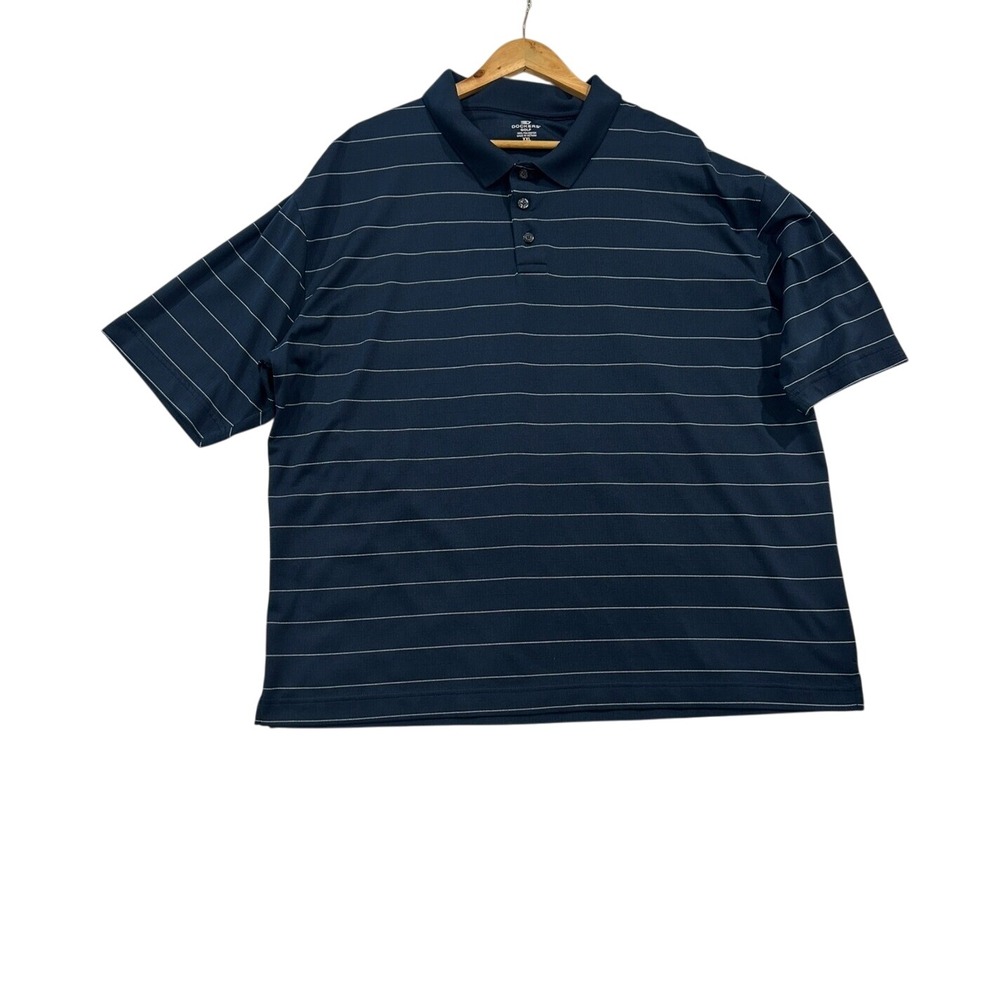 Dockers Golf Polo Shirt Striped Performance‎ Casual XXL (521)